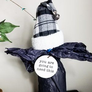 Cozy Plaid Hat Bottle Topper Kit